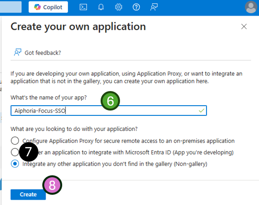 Select Create my own apps