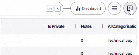 Conversion Sidebar open